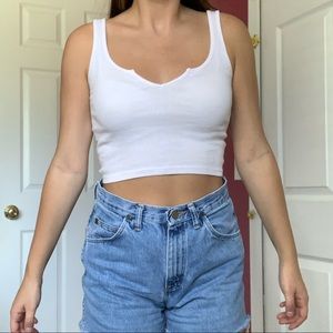 brandy melville notched neck tank top